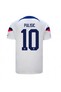 forente stater Christian Pulisic #10 Fotballdrakt Hjemme Klær VM 2022 Korte ermer